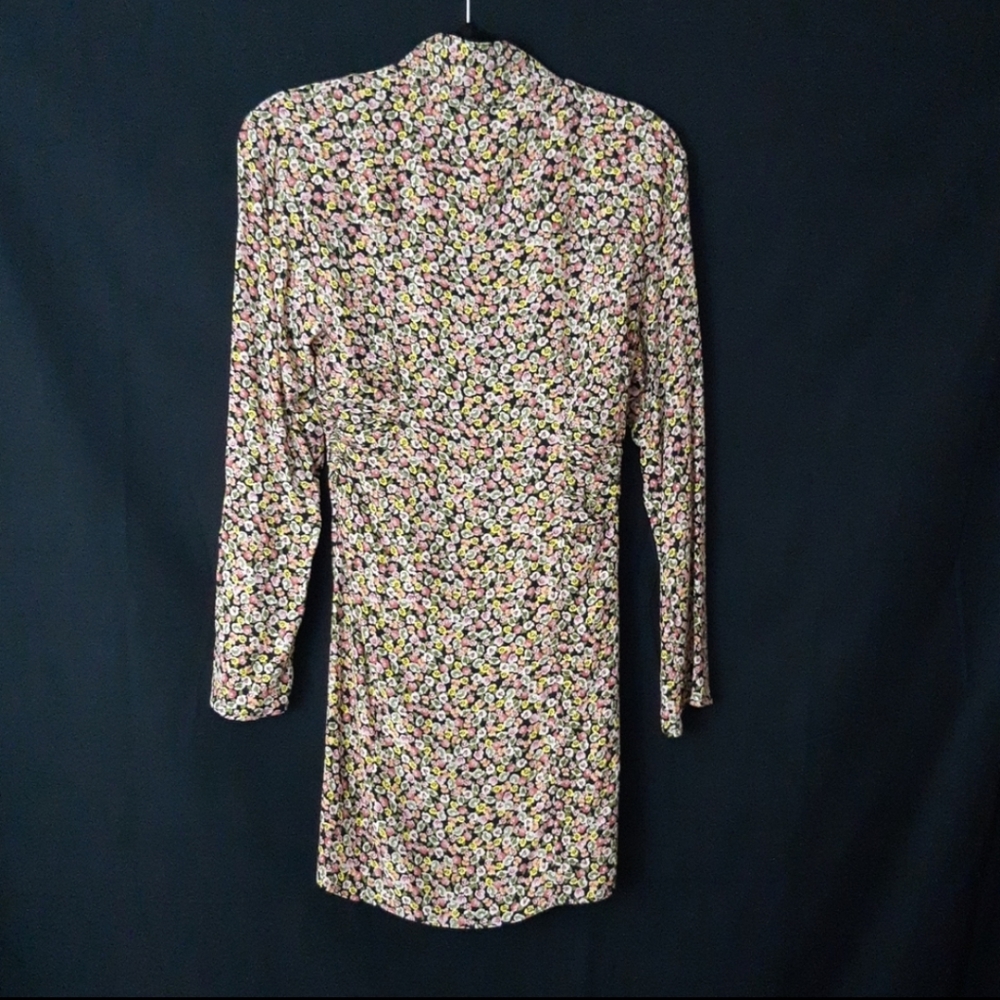 Zara Floral Print Mini Dress Shirt - Picture 7 of 11